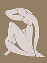 Vrouwelijk naakt geïnspireerd door Henri Matisse van Mad Dog Art thumbnail