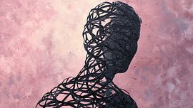 Entwirrende Gedanken – Abstrakte emotionale Silhouettenkunst von Aden Pink Studio