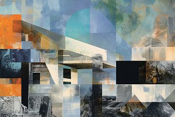 Architektonische Geometrie-Collage