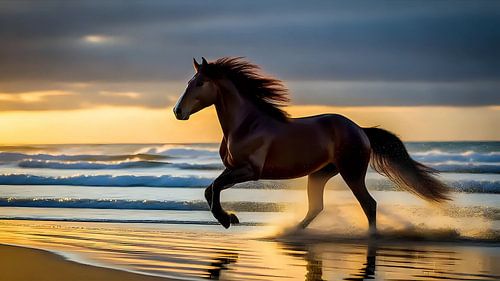 Dans van de golven en paarden