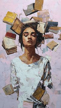 Erinnerungen entfalten sich durch schwebende Bücher von Aden Pink Studio