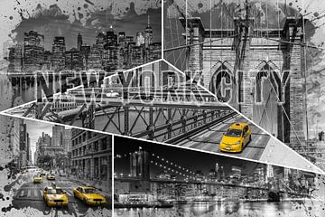 NEW YORK CITY Urban Collage No. 4 | colorkey van Melanie Viola