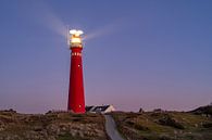 Leuchtturm auf der Insel Schiermonnikoog in den Dünen bei Sonnenuntergang von Sjoerd van der Wal Fotografie Miniaturansicht