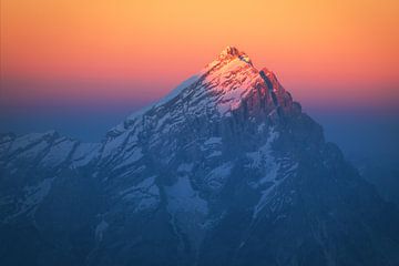 Rood avondlicht in de Dolomieten van Daniel Gastager