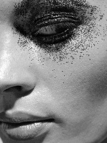 Portret zwart wit, analoge fotografie