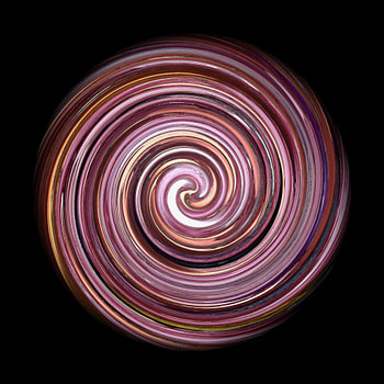 „Faszinierende Farbspiralen auf Schwarz 17 / Spirale / Farbstrudel