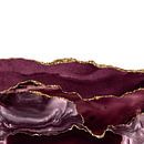 Bourgondië & Goud Agaat Textuur 25 van Aloke Design thumbnail