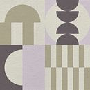 Abstract geometric modern art in pink, brown, taupe and white by Dina Dankers thumbnail
