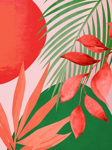 Abstrakte Kunst Tropischer Garten