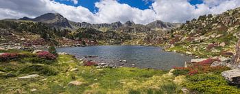 Panoramic view of Pessons Lakes in Andorra