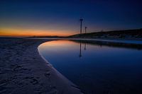 Reflectie windmolens Slufterstrand