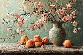 Stilleven met Perzikbloesems iii van Studio BB