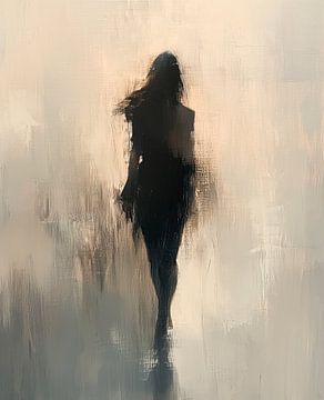 Shadowed Grace: An Abstract Muse by Thea