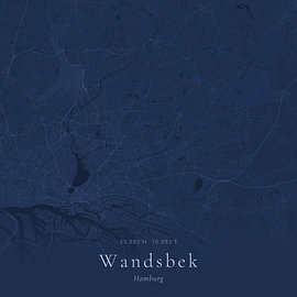 Vintage map of Wandsbek, Germany by Prints of Place