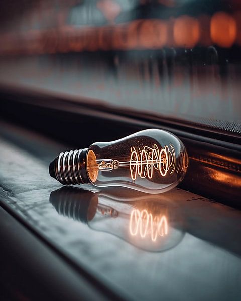 Lichtpunkt auf dem Weg von fernlichtsicht