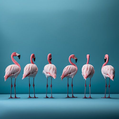 Réunion des flamants roses