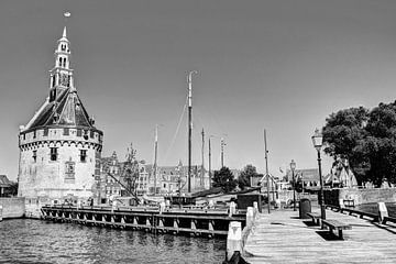 Hoorn Nord-Holland Niederlande Hafen Schwarz und Weiß von Hendrik-Jan Kornelis