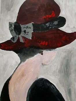 Woman with hat.