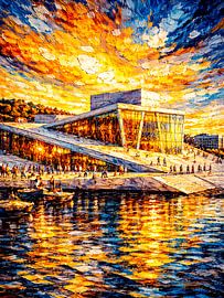 Impasto-Technik im Opernhaus Oslo von Dedy Ajad Setiawan