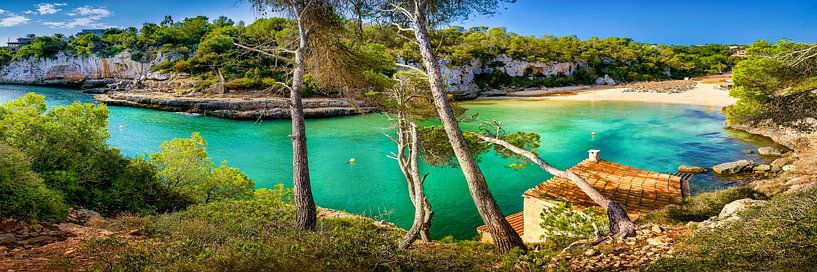 Blick über die Bucht Cala Llombards auf  Mallorca von Voss Fine Art Fotografie