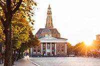 Vismarkt tijdens Zonsondergang