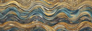 Gewellte blaue Patterns