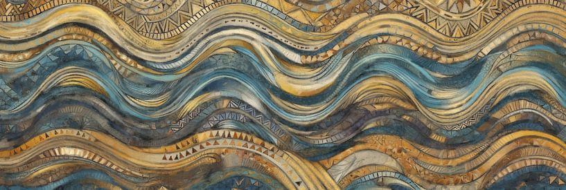 Wavy Blue Patterns by Whale & Sons