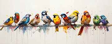 Bird Row by Eye catching paintings