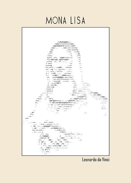 Mona Lisa (Ascii art) by DOA Project