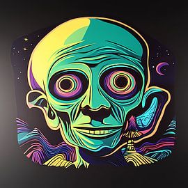 Neon guardian of the world of thought by Vythryd Arts