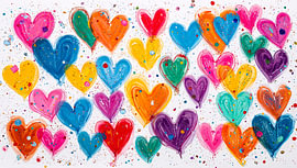 Collage „Raining Love“ von Joseph S Giacalone Photography