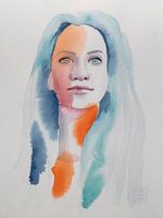 Porträt in Orange