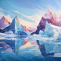 Antarktis Berge abstrakt