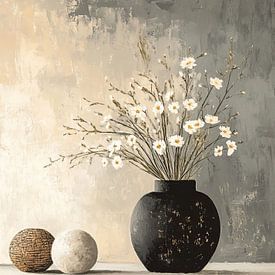 Painting of flowers 56.2277 by ARTEO Paintings