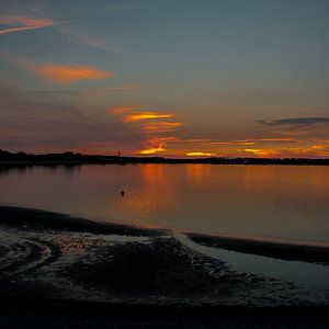 Sonnenuntergang am Watt auf Amrum