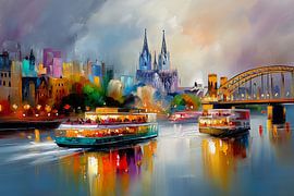 Evening atmosphere on the Rhine