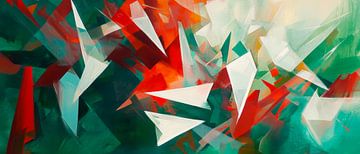 Abstract colour composition with white tones by Poster Art Shop