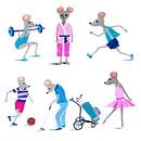 Sporty mice collection by Ivonne Wierink thumbnail