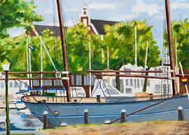 Haringlogger De Balder. van Antonie van Gelder Beeldend kunstenaar