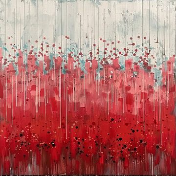 Dance of Colors in Storm van Abstract Schilderij