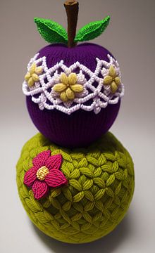 Pomme avec body en macramé sur Knoetske