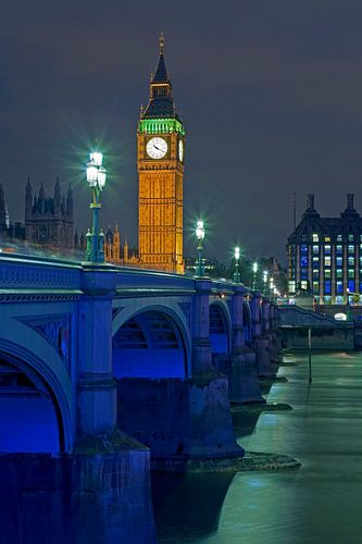 Big Ben and Westminster Bridge in London by Anton de Zeeuw