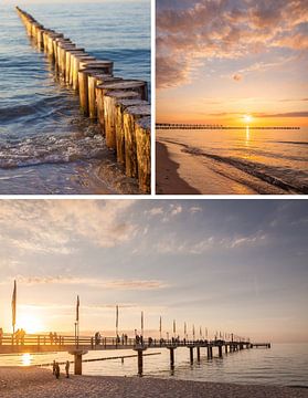 Dromen van de zee: zonsondergang in Zingst aan de Oostzee van Christian Müringer