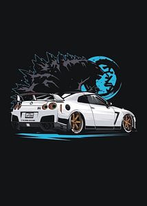 Nissan Skyline und der Godzilla