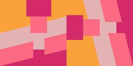 Modern abstract minimalist geometric landscape in retro style VI by Dina Dankers