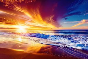 Blick auf Meer und Strand