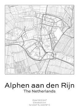 City map - Netherlands - Alphen aan den Rijn by Ramon van Bedaf