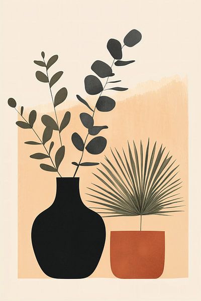 Eucalyptus in Black and Tarracotta no.3 by Studio BB