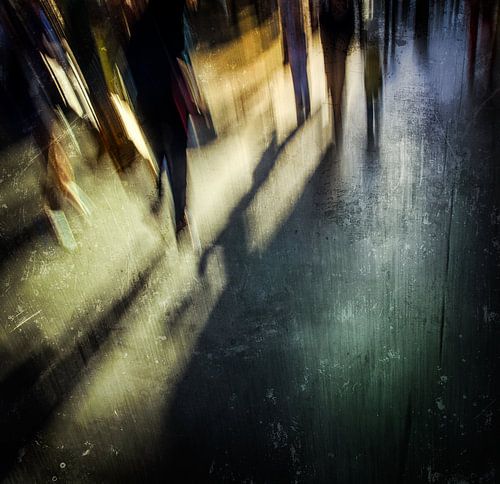 nice evening walk through the city center