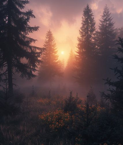 Forest dream in light